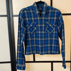 Ralph Lauren blue cute plaid flannel shirt
